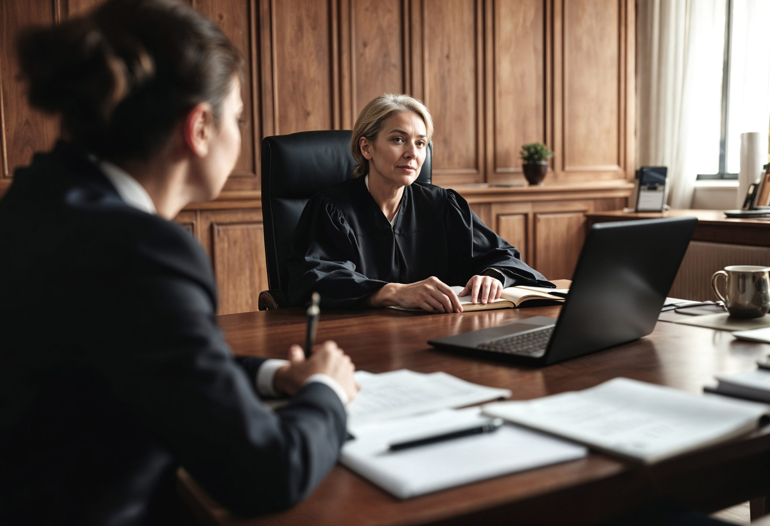 Peritos judiciales presentando informes ante tribunales